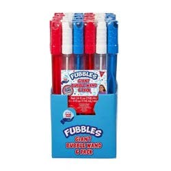 Fubbles RWB Bubble Wands 4oz Bubble Toy - 6pk