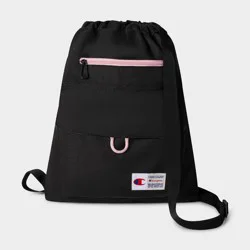 Champion Diploma 18" Drawstring Bag - Black/Pink