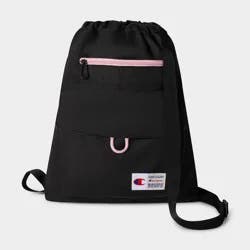 Champion Diploma 18" Drawstring Bag - Black/Pink