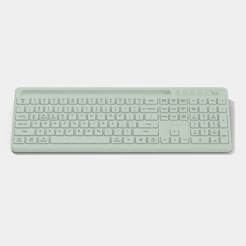 slide 1 of 6, Full Size Keyboard with Tablet Holder - heyday™ Soft Grass, 1 ct
