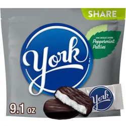 York Dark Chocolate Peppermint Patties Candy - 9.1oz