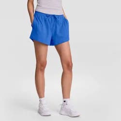 Champion Women's Iconic Cinch Waist Essentials Jersey Shorts - Blue L
