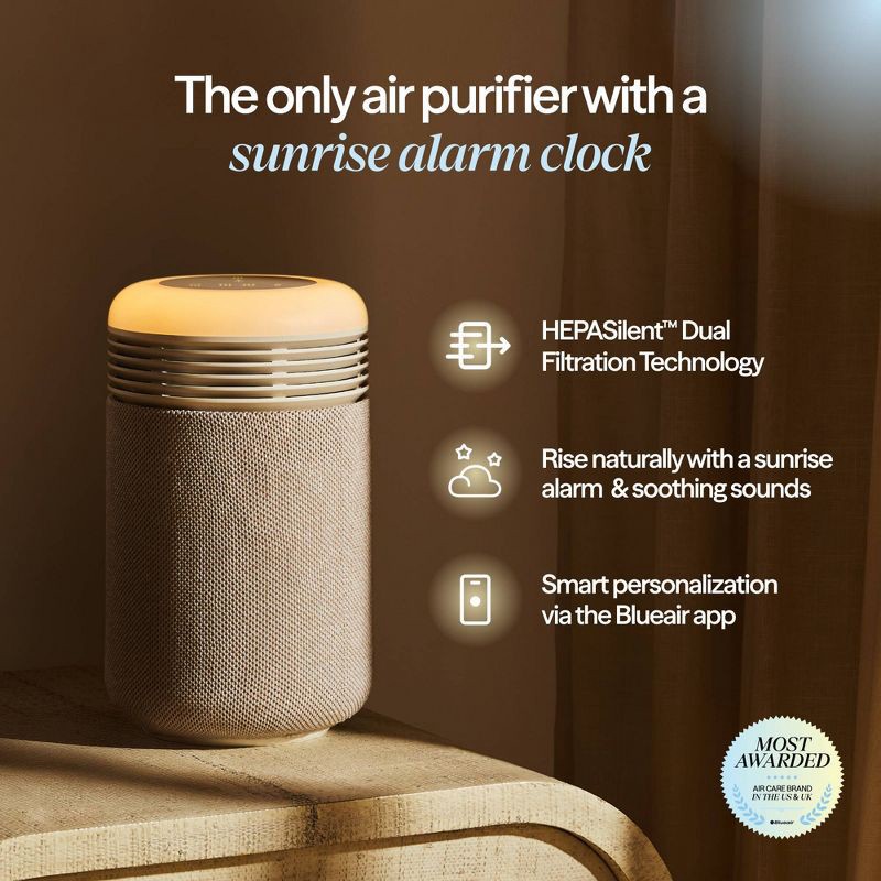 slide 2 of 12, Blueair Mini Restful Air purifier and Sunrise Clock Beige, 1 ct