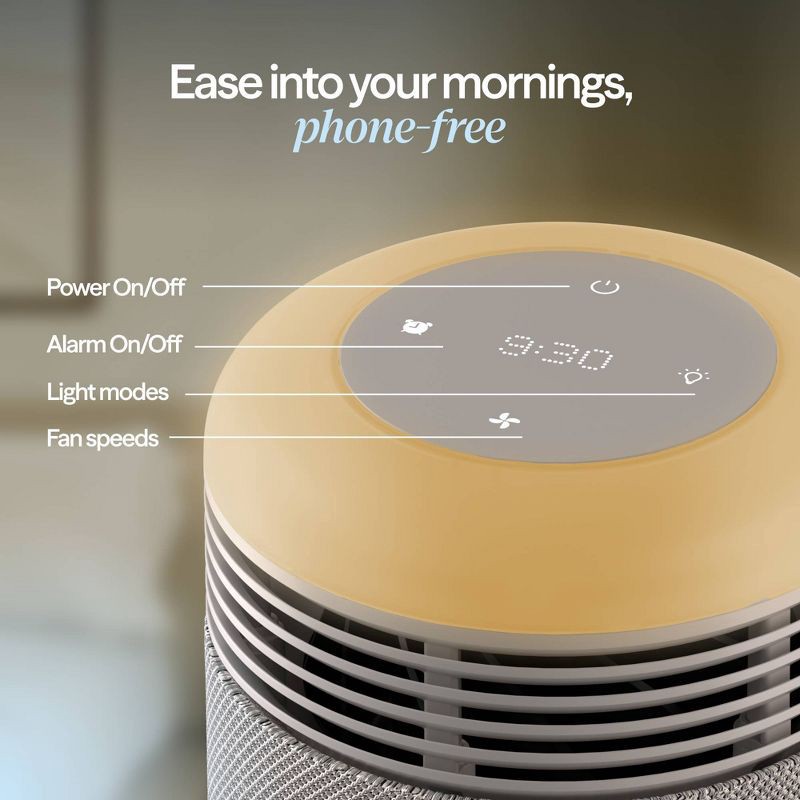 slide 3 of 12, Blueair Mini Restful Air purifier and Sunrise Clock Beige, 1 ct