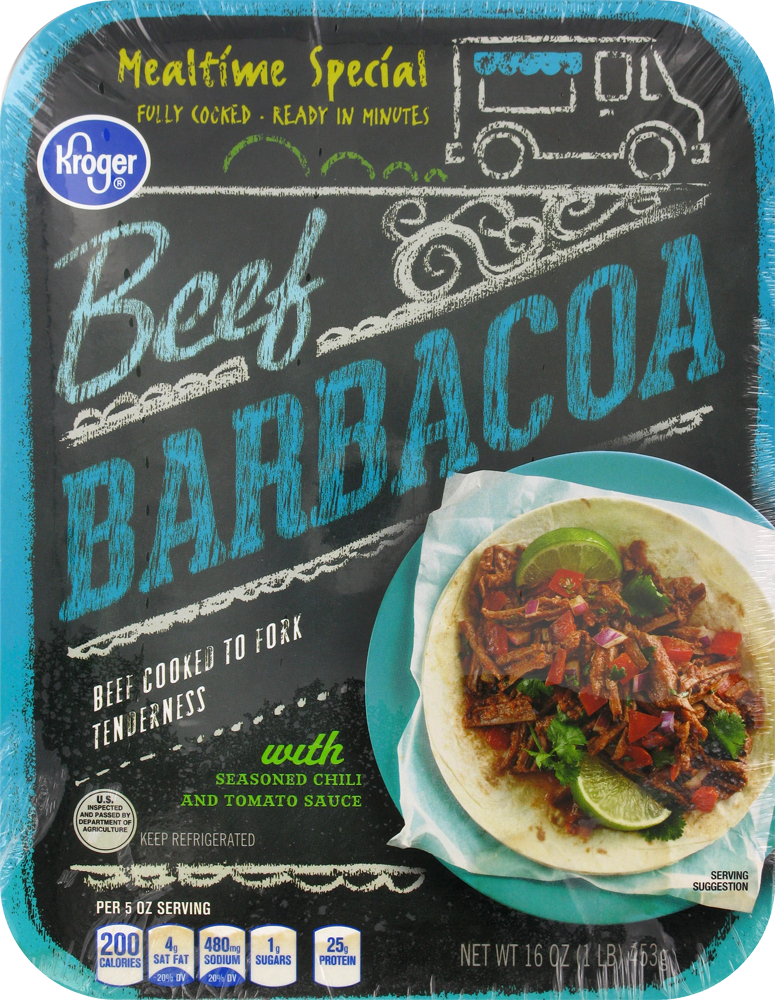 slide 2 of 2, Kroger Beef Barbacoa, 16 oz