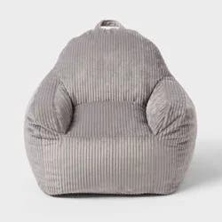 Everyday Corduroy Kids' Bean Bag Chair Gray - Pillowfort™