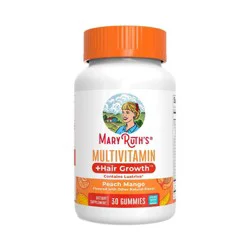 MaryRuth's Multivitamin + Hair Growth Gummies - Peach Mango - 30ct