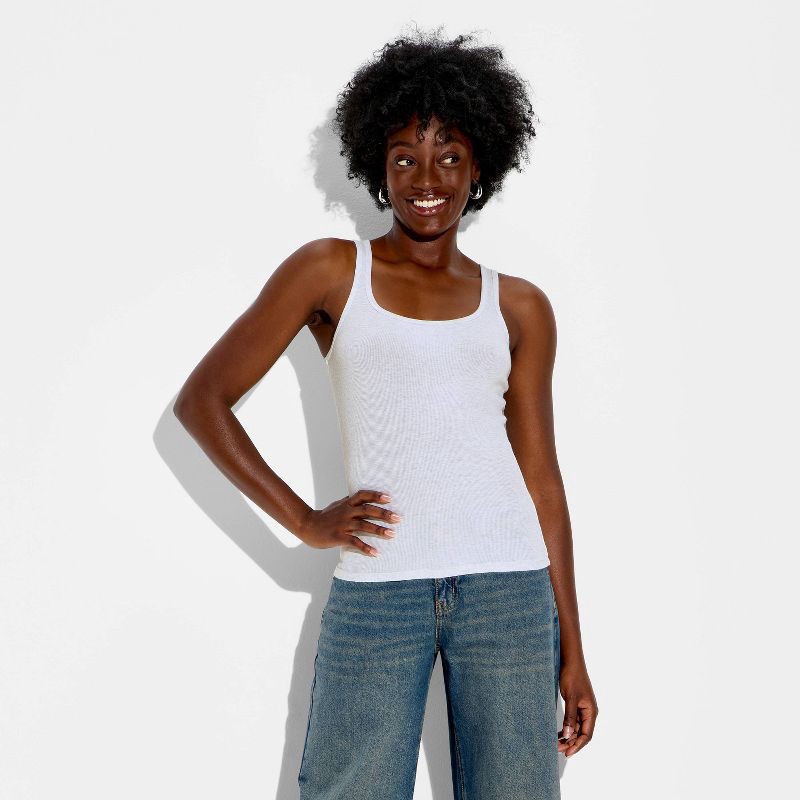 slide 2 of 3, Women's Long & Lean Tank Top - Wild Fable™ Heather Gray XXS, 1 ct