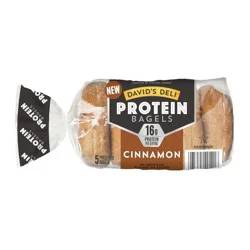 DAVID's DELI Protein Cinnamon Bagel - 14.25oz/5ct