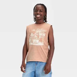 Boys' "Island Life" Graphic Tank Top - art class™ Brown M