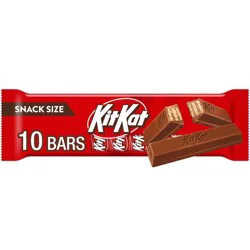 Kit Kat Milk Chocolate Wafer Snack Size Candy Bars - 4.9oz/10ct