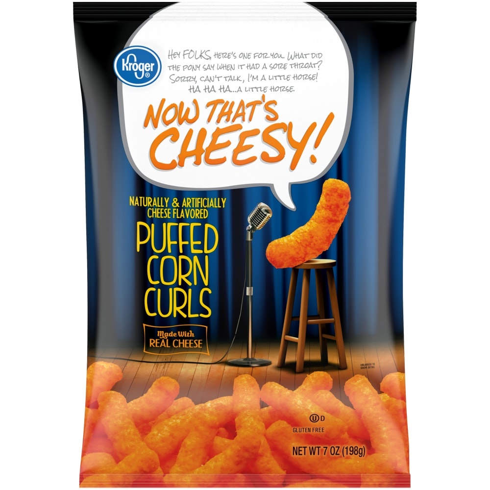 slide 1 of 1, Kroger Now That's Cheesy Puffed Cheese Curls, 7 oz