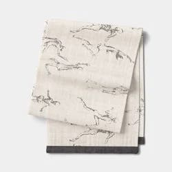 72"x14" Halloween Skeletons Table Runner Cream - Threshold™"