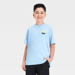 Boys' Oversized Front and Back Fish Graphic T-Shirt - art class™ - Blue M
