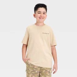 Boys' Oversized Sports Graphic T-Shirt - art class™ Beige M