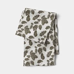 72"x14" Leaf Print Table Runner Brown - Threshold™