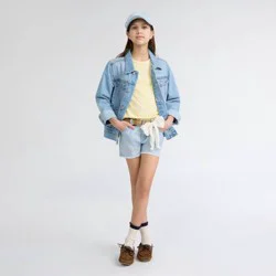 Levi's® Girls' Mid-Rise Frayed Cutoff Jean Shorts - Light Blue Denim 8