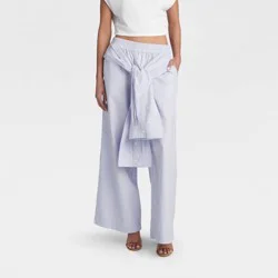 KBB by KAHLANA Women's 'The Tie Waist Trousers' - Lavender Striped S