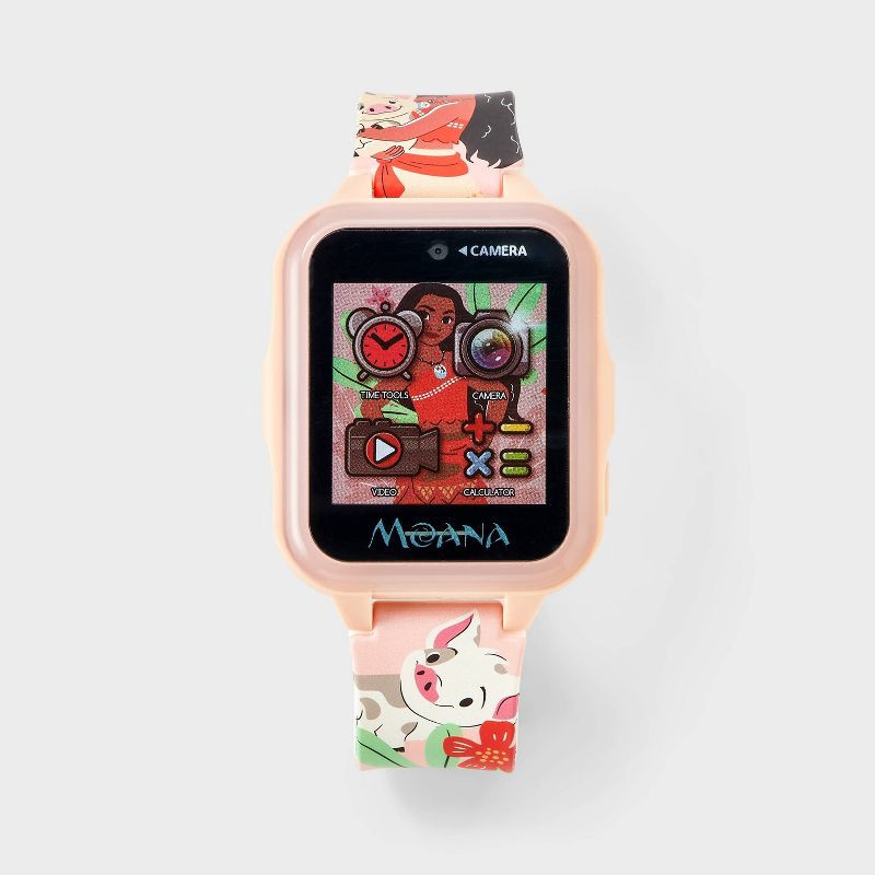 slide 1 of 3, Disney Girls' Moana Light Up Interactive Watch - Light Pink, 1 ct