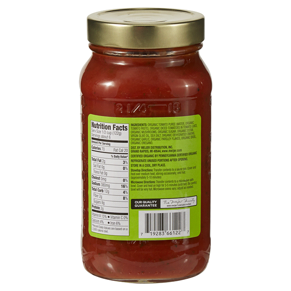 slide 4 of 5, True Goodness Organic Mushroom Pasta Sauce, 24 oz