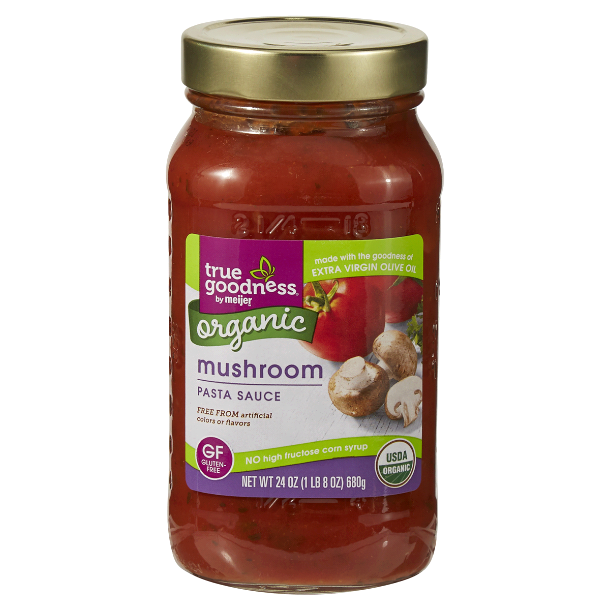 slide 1 of 5, True Goodness Organic Mushroom Pasta Sauce, 24 oz