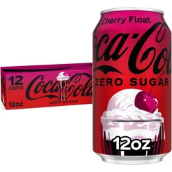 Coca-Cola Zero Sugar Cherry Float Soda - 12pk/12 fl oz Cans