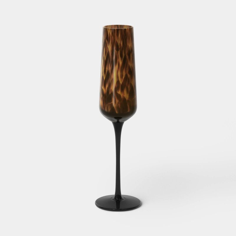 slide 1 of 3, 6.7 fl oz Glass Tortoise Champagne Flute - Threshold™, 6.7 fl oz