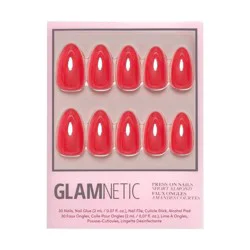 Glamnetic Fake Nails - Red Flag - 30ct - Ulta Beauty: Almond Shape, Gloss Finish, ABS Material
