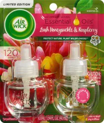Air Wick Essential Oils Lush Honeysuckle & Raspberry Scented Oil 2 ea