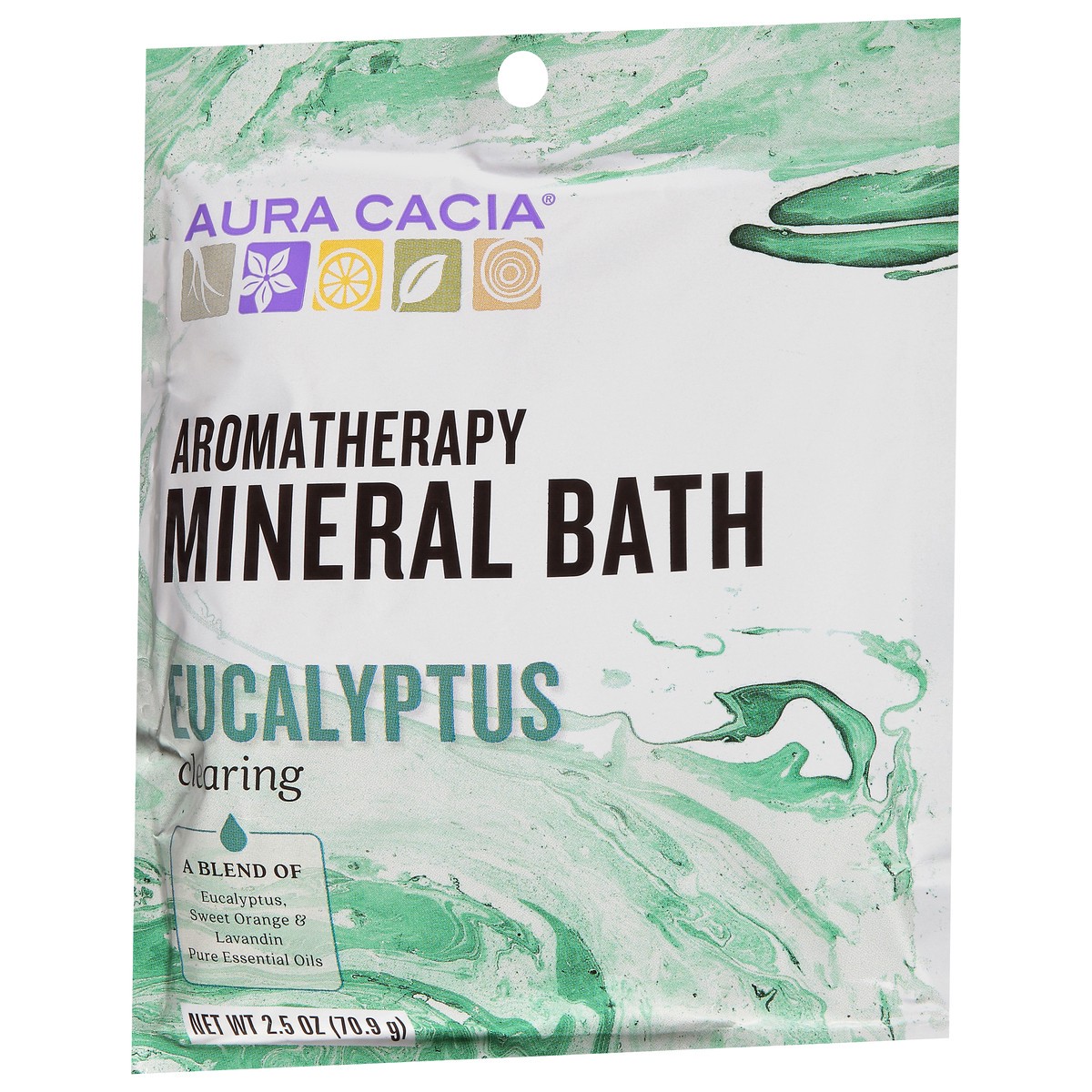 slide 12 of 12, Aura Cacia Clearing Eucalyptus Aromatherapy Mineral Bath, 2.5 oz