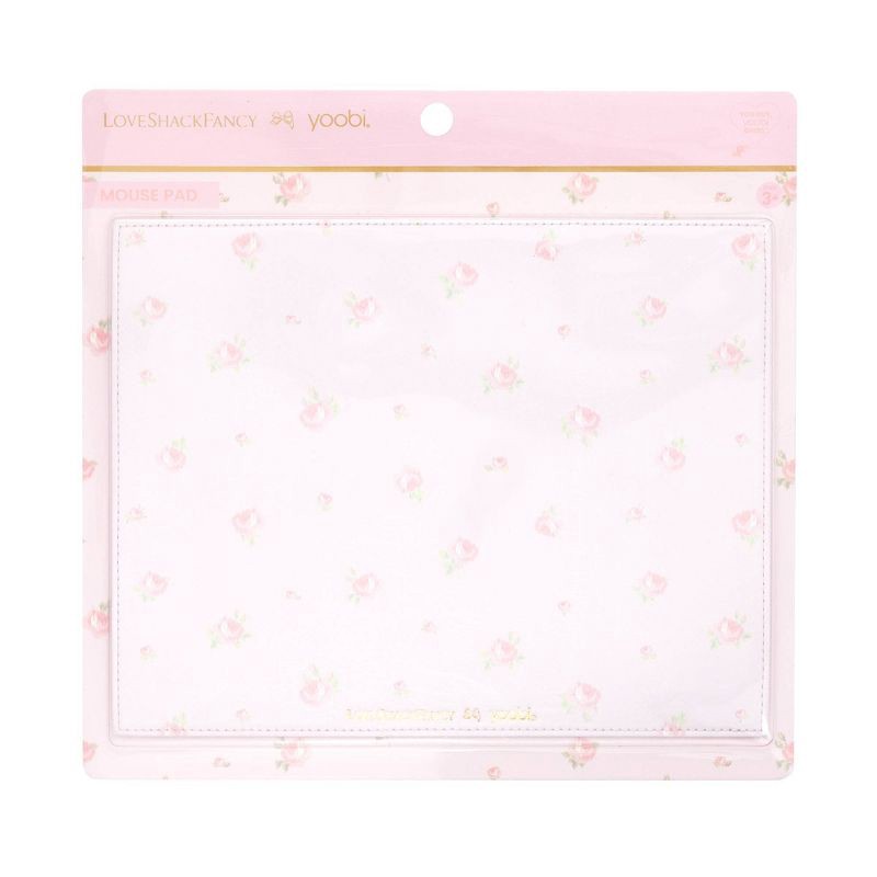slide 1 of 5, LoveShackFancy x Target - Yoobi Blooming Heirloom Mouse Pad Strawberry Macaroon, 1 ct