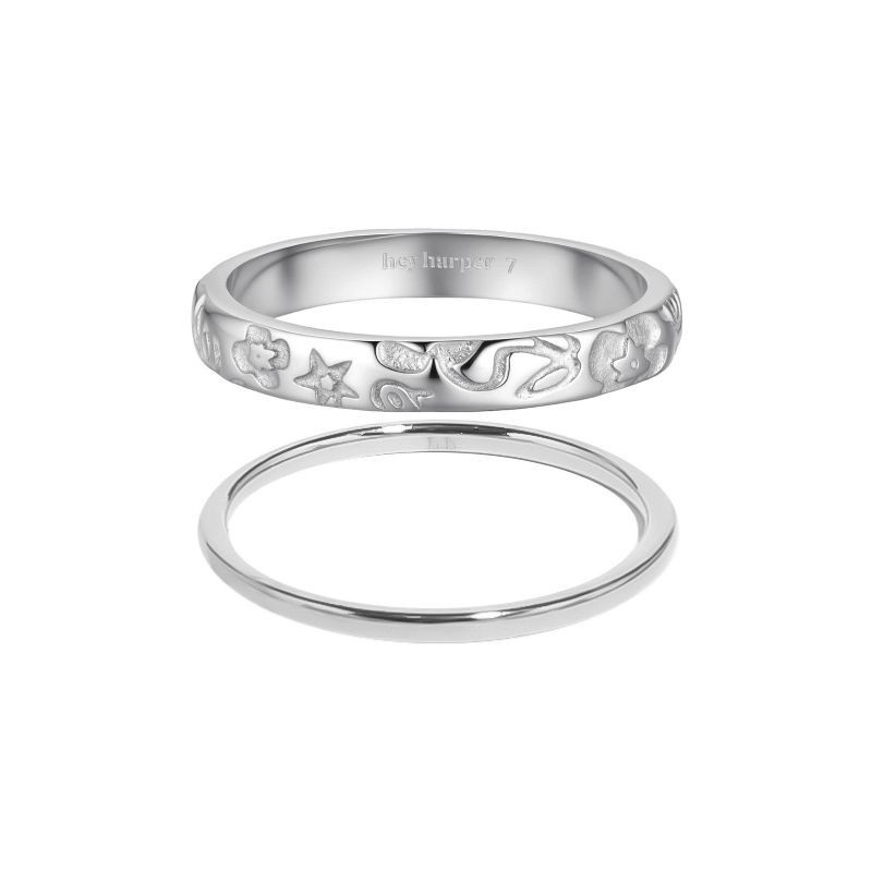 slide 1 of 3, Hey Harper Aurie Ring Set - Silver Size 7, 1 ct