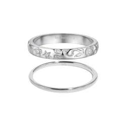 Hey Harper Aurie Ring Set - Silver Size 8