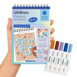 Lifelines FlowArt Mini 1"x4" Pocket Positivity Coloring Activity Book
