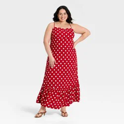 Women's Open-Back Maxi Dress - A New Day™ Red XXL
