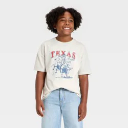 Boys' Texas Rodeo Short Sleeve Oversized Graphic T-Shirt - Cat & Jack™ Gray XL