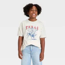 Boys' Texas Rodeo Short Sleeve Oversized Graphic T-Shirt - Cat & Jack™ Gray XL