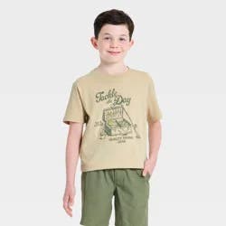 Boys' Short Sleeve 'Tackle the Day' Graphic T-Shirt - Cat & Jack™ Tan M