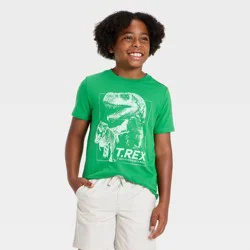 Boys' Short Sleeve T-Rex Dinosaur Graphic T-Shirt - Cat & Jack™ Green XL