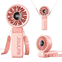 JISULIFE Handheld Portable Fan Life7 Pink