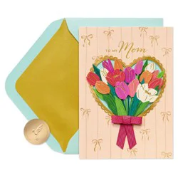 PAPYRUS Floral Mother's Day Card for Mom, So Thankful, Includes Premium Lined Envelope and Hummingbird Seal