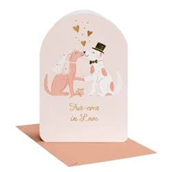 American Greetings Dog Wedding Card for Bride and Groom, So Happy For You Two, Includes Envelope