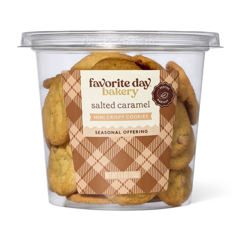 slide 1 of 4, Mini Salted Caramel Crispy Cookies - 5.5oz - Favorite Day™, 5.5 oz