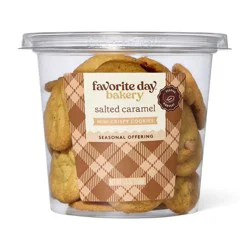Mini Salted Caramel Crispy Cookies - 5.5oz - Favorite Day™