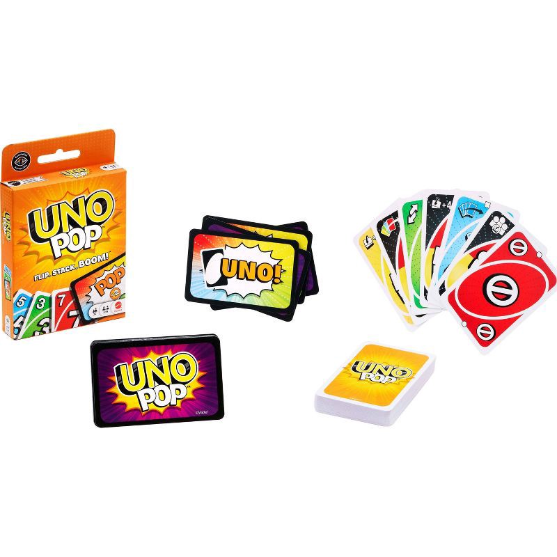 slide 1 of 6, UNO Pop Card Game for Kids, Adult & Family Nights, 2-6 Players Ages 7+, 1 ct