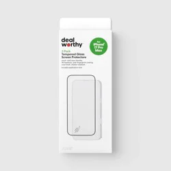 iPhone 18 Pro Max/iPhone 17 Pro Max Screen Protector Glass Shield 3pk - dealworthy™️