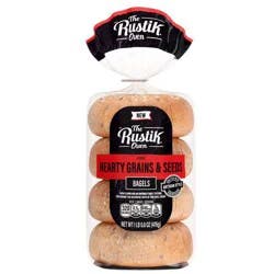 The Rustik Oven Hearty Grains and Seeds Bagels - 16.8oz