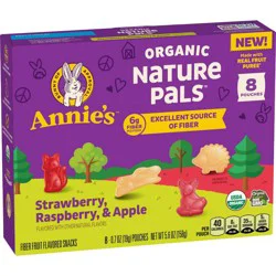 Annie's Nature Pals Strawberry Raspberry Apple Fruit Snacks Box - 5.6oz/8ct