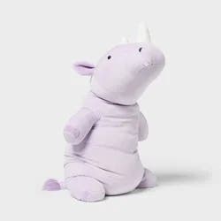 Rhino Weighted Plush Kids' Throw Pillow Purple - Pillowfort™