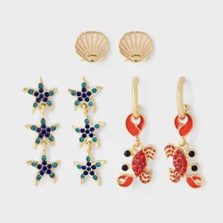 SUGARFIX by BaubleBar A Shore Thing Earring Set - Multicolor